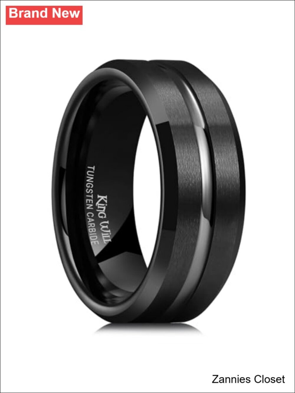 💍 King Will Tungsten Carbide Men's Wedding Band Ring Comfort Fit